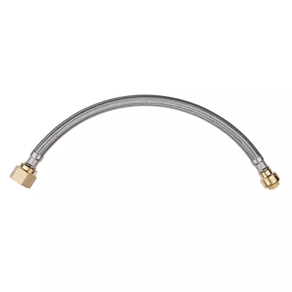 1/2" Push fit x 3/4" FIP, 24" Flexible Water Heater Connector Hose