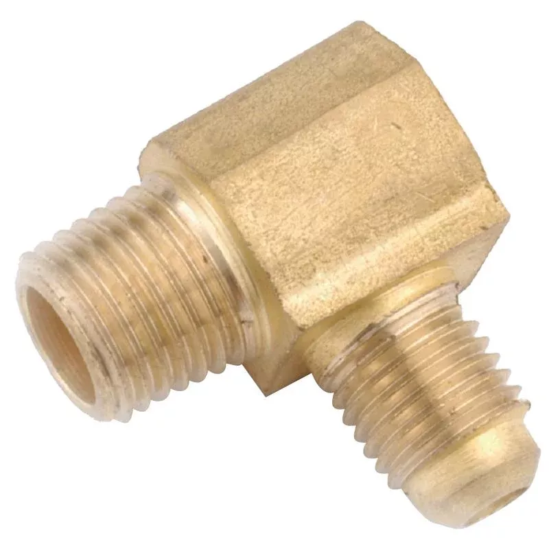 Anderson Metals 5/16 in. Flare Elbow in. X 1/4 in. D MIP Brass 90