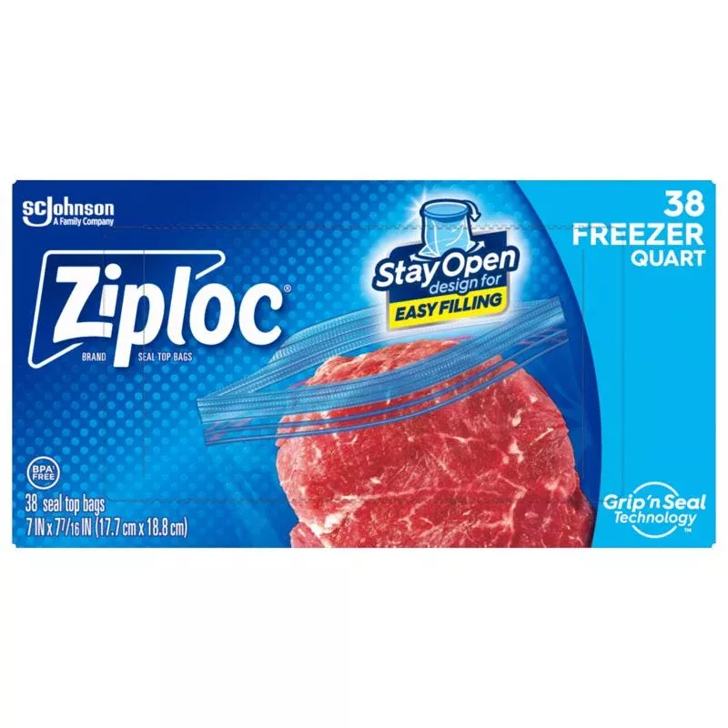 FREEZER BAG QUART 38PK - Pack of 9
