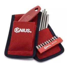 Genius Tools Triple Square Screwdriver Bit Set 16 Piece S2 Steel 1/4 Inch Drive Precision Durable - SB-216TS