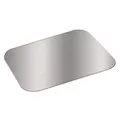 Handi-Foil HFA 4045L 6.25 in. x 8.37 in. Foil Laminated Board Lid for Take Out Containers - White/Silver (500/Carton)