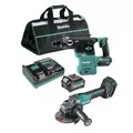 Makita 40V max XGT Brushless Lithium-Ion 1‑3/16 in. Cordless SDS‑Plus Rotary Hammer and 4‑1/2 in./5 in. Angle Grinder Kit Virtual Bundle (4 Ah) - GRH09M1GAG01Z-BNDL