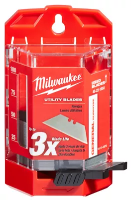 Milwaukee Metal Utility Blades W/Dispenser 3 in. L 50 pk
