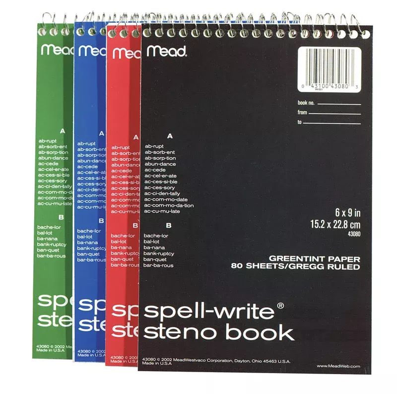 NOTEBOOK STENO 80CT 6X9 - Pack of 12