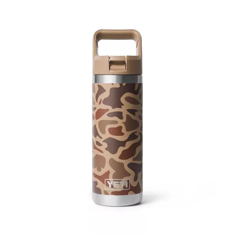 YETI Rambler 18 oz Wetlands Camo BPA Free Bottle with Straw Cap